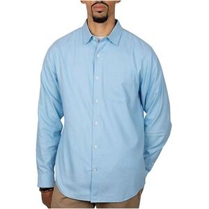 NWT Cutter & Buck Men's Long Sleeve Button Down Shirt Atlas Blue Size S MCW00216